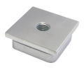 Abdeckkappe quadratisch, 40/40/2,0 mm mit M10-Gewinde, V2A
